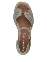 Load image into Gallery viewer, Tamaris Canvas Cross Over Open Toe Espadrille Wedge Sandal - Boutique on the Green