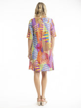 Load image into Gallery viewer, Orientique Abstract Print Elbow Sleeve Loose Flared Contemporary Dress - Boutique on the Green