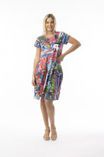 Load image into Gallery viewer, Orientique Scooter Printed Organic Cotton Short Sleeve Jersey Bubble Dress 20151S - Boutique on the Green