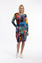 Load image into Gallery viewer, Orientique Houses Long Sleeve Jersey Bubble Dress 20068 - Boutique on the Green