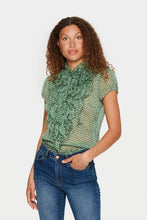 Load image into Gallery viewer, Saint Tropez LiljaSZ Printed Semi Sheer Multi Ruffle Front Button Through Woven Shirt Blouse - Boutique on the Green
