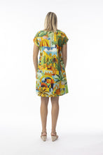 Load image into Gallery viewer, Orientique Guatemala organic cotton reversible 2-in-1 shift dress, showcasing its vibrant patterned design and comfortable fit.