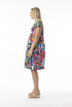 Load image into Gallery viewer, Orientique Scooter Printed Organic Cotton Short Sleeve Jersey Bubble Dress 20151S - Boutique on the Green