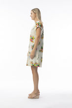 Load image into Gallery viewer, Orientique Guatemala organic cotton reversible 2-in-1 shift dress, showing front and back views with vibrant patterns.