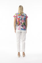 Load image into Gallery viewer, Orientique Scooter Printed Contemporary V Neck Short Sleeve Organic Cotton Jersey T-Shirt 23098S - Boutique on the Green