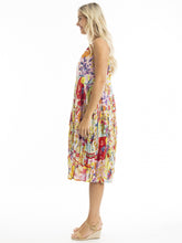 Load image into Gallery viewer, Orientique Maitra Printed Organic Cotton Sleeveless Bubble Woven Dress - Boutique on the Green