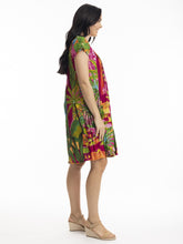 Load image into Gallery viewer, Orientique Marakesh Printed Easy Fit Organic Cotton Short Sleeve Crinkle Woven Dress - Boutique on the Green