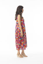 Load image into Gallery viewer, Orientique Peru Printed Organic Cotton Sleeveless Bubble Woven Dress 71599 - Boutique on the Green