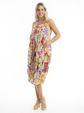 Load image into Gallery viewer, Orientique Maitra Printed Organic Cotton Sleeveless Bubble Woven Dress - Boutique on the Green
