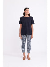 Load image into Gallery viewer, Foil Signature Fuss Free Printed Capri 7/8 Stretch Trapeze Trousers - BFF - Boutique on the Green