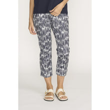 Load image into Gallery viewer, Foil brand printed Capri 7/8 stretch trapeze trousers featuring a foil signature design, casual and comfortable for everyday wear.