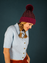 Load image into Gallery viewer, Powder Cable Kintted Freya Bobble Hat