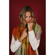 Load image into Gallery viewer, Powder Maggie Check Cosy Scarf - Autumn Mix - Boutique on the Green