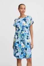 Load image into Gallery viewer, B Young Joella Printed Short Sleeve Drawstring Waist Round Neck Tunic Style Dress - Boutique on the Green