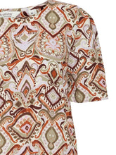 Load image into Gallery viewer, B Young Joella Short Sleeve Spun Viscose Woven Top With Back Pleat Detail - Boutique on the Green