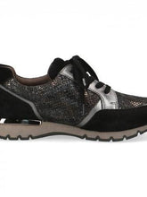 Load image into Gallery viewer, Wide Fit Suede & Snake Zip & Lace Up Trainer - Boutique on the Green