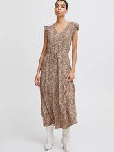 Load image into Gallery viewer, BYoung Joella Printed Frill Sleeve V Neck Drawstring Waist Tiered Maxi Dress - Boutique on the Green