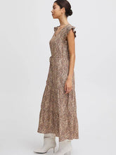 Load image into Gallery viewer, BYoung Joella Printed Frill Sleeve V Neck Drawstring Waist Tiered Maxi Dress - Boutique on the Green