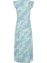 Load image into Gallery viewer, BYoung Joella Printed Frill Sleeve V Neck Drawstring Waist Tiered Maxi Dress - Boutique on the Green