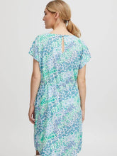 Load image into Gallery viewer, BYoung Joella Printed Short Sleeve Drawstring Waist Round Neck Tunic Style Dress - Boutique on the Green