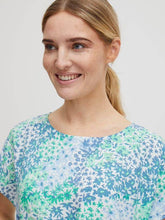 Load image into Gallery viewer, BYoung Joella Printed Short Sleeve Drawstring Waist Round Neck Tunic Style Dress - Boutique on the Green