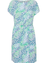 Load image into Gallery viewer, BYoung Joella Printed Short Sleeve Drawstring Waist Round Neck Tunic Style Dress - Boutique on the Green