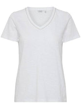 Load image into Gallery viewer, BYoung Salino V Neck Trim Detailed Pure Cotton Short Sleeve Jersey T-Shirt - Boutique on the Green