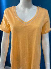 Load image into Gallery viewer, BYoung Salino V Neck Trim Detailed Pure Cotton Short Sleeve Jersey T-Shirt - Boutique on the Green