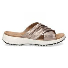 Load image into Gallery viewer, Caprice Soft Leather Metallic Crossover Slip On Mule Sandal - Boutique on the Green