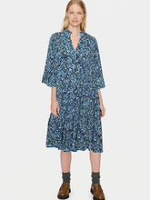 Load image into Gallery viewer, Saint Tropez EdaSZ Printed Elbow Fluted Sleeve Woven Tiered Hem Dress - Boutique on the Green
