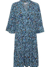 Load image into Gallery viewer, Saint Tropez EdaSZ Printed Elbow Fluted Sleeve Woven Tiered Hem Dress - Boutique on the Green