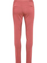 Load image into Gallery viewer, Desert sand regular fit ankle-length smart casual trousers by Saint Tropez displayed on a hanger.