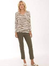 Load image into Gallery viewer, Pomodoro 100% Cotton Zebra Print Fine Knit Jumper - Boutique on the Green