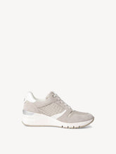 Load image into Gallery viewer, Tamaris Zip & Lace Up Wedge Trainer With Metallic Trim Laces - Boutique on the Green