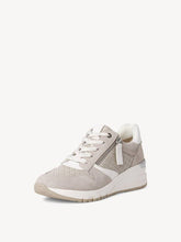 Load image into Gallery viewer, Tamaris Zip & Lace Up Wedge Trainer With Metallic Trim Laces - Boutique on the Green