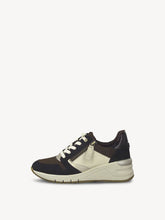 Load image into Gallery viewer, Tamaris Black Combo Wedge Lace & Zip Up Trainer - Boutique on the Green