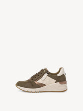 Load image into Gallery viewer, Tamaris Olive Combo Wedge Lace & Zip Up Trainer - Boutique on the Green