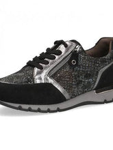 Load image into Gallery viewer, Wide Fit Suede & Snake Zip & Lace Up Trainer - Boutique on the Green