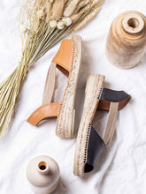 Load image into Gallery viewer, Etna Flat Leather Open Toe Espadrille - Boutique on the Green