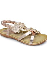 Load image into Gallery viewer, Lunar Fiji open toe floral & diamante applique sandal - Boutique on the Green