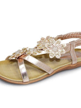 Load image into Gallery viewer, Lunar Fiji open toe floral & diamante applique sandal - Boutique on the Green