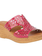 Load image into Gallery viewer, Lotus Bessia patent fuchsia cut out wedge mule - Boutique on the Green