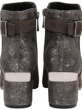 Load image into Gallery viewer, Lotus Grey Cassandra Microfibre Heeled Ankle Boot With Mottled Heel Trim & Buckle - Boutique on the Green