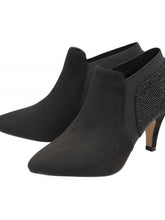 Load image into Gallery viewer, Lotus Kristina Microfibre Diamante Trim Pointed Toe Shoe Boot - Boutique on the Green