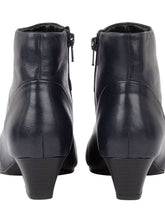 Load image into Gallery viewer, Lotus Tara Navy Leather Pleated Heeled Ankle Boot - Boutique on the Green