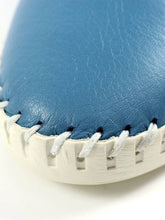Load image into Gallery viewer, Lunar Flamborough Mid Blue Leather Mock Lace Up Plimsoll - Boutique on the Green