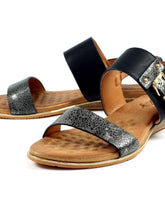 Load image into Gallery viewer, Lunar Horton Speckled Double Strap & Buckle Open Toe Sandal - Boutique on the Green