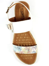 Load image into Gallery viewer, Lunar Horton Speckled Double Strap & Buckle Open Toe Sandal - Boutique on the Green