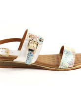 Load image into Gallery viewer, Lunar Horton Speckled Double Strap & Buckle Open Toe Sandal - Boutique on the Green