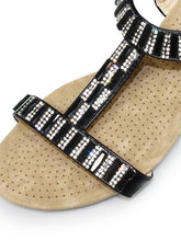 Load image into Gallery viewer, Lunar Reynolds Rhinestone Open Toe Wedge Sandal - Boutique on the Green